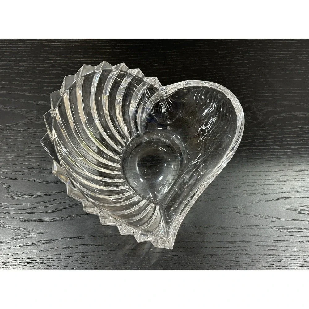 Gorham Crystal Heart Dish 8